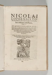 De revolutionibus orbium coelestium von Nikolaus Kopernikus (1473-1543) mit De libris revolutionum Nicolai Copernici Narratio prima von Georg Johann Rheticus (1514-74), Basel: Heinrich Petri
