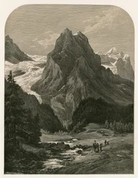 Der Rosenlauigletscher, zwischen dem Wellhorn und den Engelhörnern