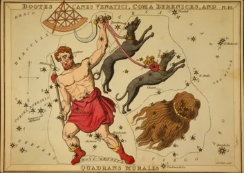 Bootes Canes Venatici, Coma Berenices und Quadrans Muralis, Illustration aus 