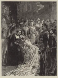 Eine Vorstellung bei Ihrer Majestät bei einem kürzlichen Empfang