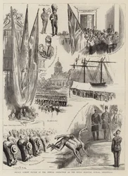 Prinz Albert Victor bei der jährlichen Inspektion der Royal Hospital School, Greenwich