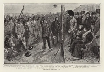 Der Herzog und die Herzogin von Cornwall in Kanada, das große Indianer-Pow-Wow in Calgary