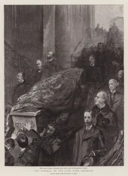 Die Beerdigung des verstorbenen Lord Leighton