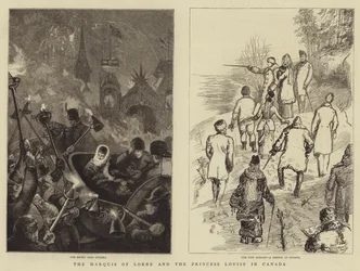 Der Marquis von Lorne und die Prinzessin Louise in Kanada