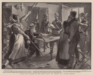 Mit Lord Roberts im Freistaat, die Verhaftung eines niederländischen Verdächtigen