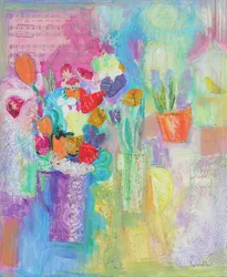 Dieses Frühlingsgefühl 2014, Acrylpapier-Collage