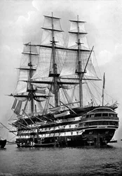 Das Schulschiff HMS St Vincent in Portsmouth, Hampshire, 1896