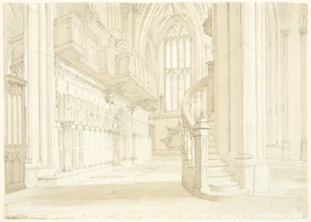 Ansicht der Orgelwand der Kathedrale von Bristol