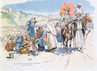 Aussätzige vor den Mauern Jerusalems, 1892