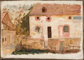Haus mit Lattenzaun