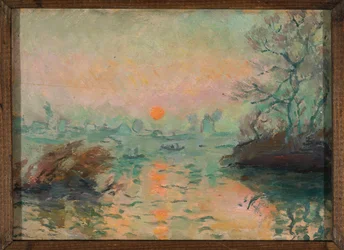 Landschaft bei Sonnenuntergang