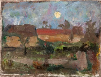 Mond über dem Dorf