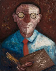 Männerporträt mit Palette (Jacques Gotkowski)