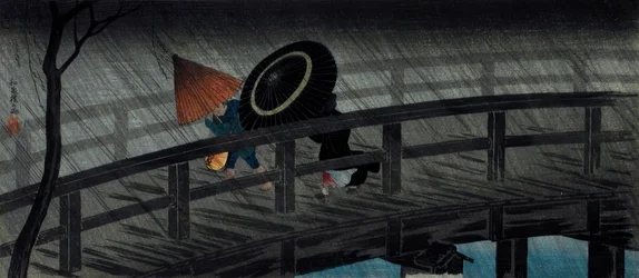 Regen auf der Izumi-Brücke