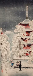 Schnee bei Asakusa, Yedo, Musashi-Provinz