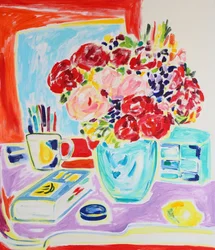 Lebendiges Blumenarrangement