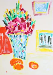 Lebendige Blumen und Früchte