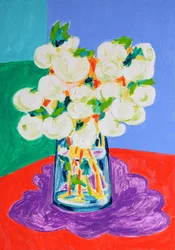 Lebendige weiße Blumen