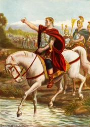 Julius Caesar überquert den Rubikon