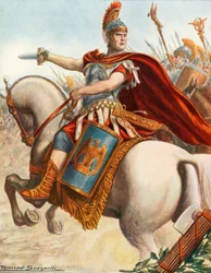 Lucius Cornelius Scipio in der Schlacht von Magnesia
