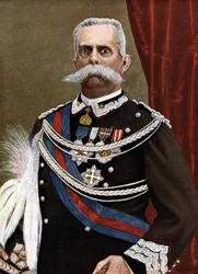 Porträt von Humbert I. König von Italien (Umberto I) (1844-1900) Illustration von Tancredi Scarpelli (1866-1937) aus „Storia d