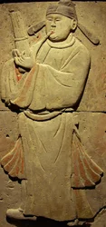 Stele, die einen Musiker darstellt (Terrakotta)