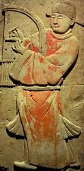 Stele, die einen Musiker darstellt (Terrakotta)
