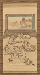 Die Acht Unsterblichen des Weinkelchs, 1828