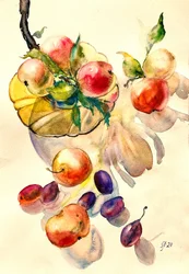 Üppiges Obst Stillleben