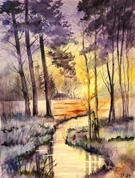 Goldener Waldstrom