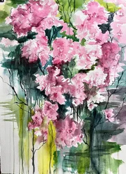 Lebendige rosa Blüten