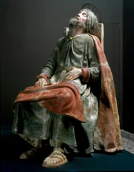 Der Engel kündigt Joseph die Geburt Jesu an (Detail)