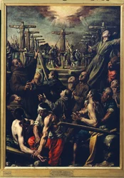 Das Martyrium der Franziskaner in Nagasaki, ca. 1627