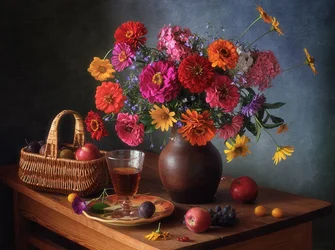 Ernteblüten und Früchte