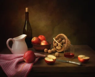 Rustikales Herbst-Stillleben
