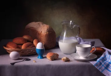 Rustikales Frühstück Stillleben