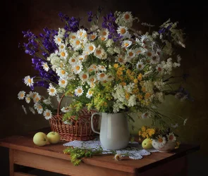 Sommer-Wildblumen-Stillleben
