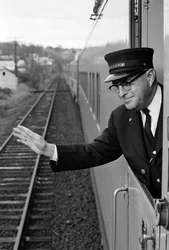 Kermit Brown ist Zugführer im Union Pacific Astro-Dome-Dienst zwischen Portland und ...