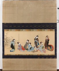 Weibliche Parodie der Sieben Philosophen des Bambuswaldes (Detail)