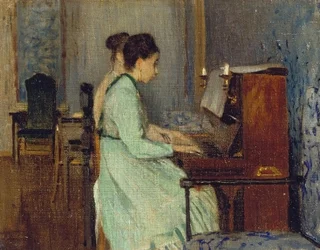 Klavierstunde, um 1868