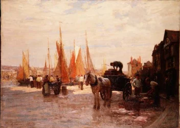 Ein Blick auf den Hafen von Brixham, Devon