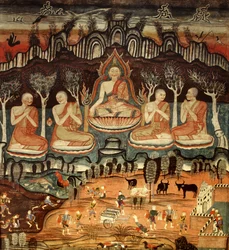 Die erste Predigt und Khattana Kuman Jataka, 1867