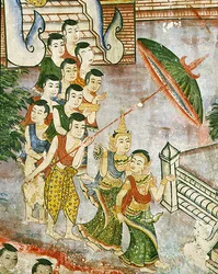 Wiharn Laikarn, Episode aus Jataka Sang Thong