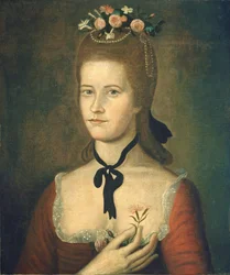 Porträt einer Dame in Rot