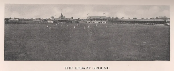 Der Hobart Cricket Ground, Tasmanien, Australien, 1912