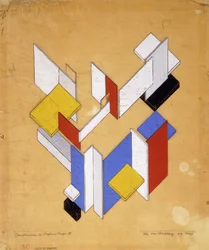 Die Konstruktion von Raum - Zeit III, 1924