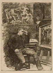 Frontispiz für die Novelle „Contes de minuit“ von Émile Verhaeren