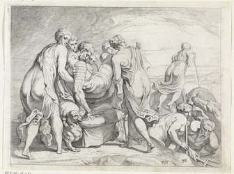 Faiaken bringen den schlafenden Odysseus nach Ithaka
