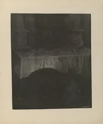 Illustration aus dem Buch Svartedauen von Th. Kittelsen und veröffentlicht von L.E. Tvedte (no, 1901)
