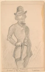 Kopie von H. Daumiers Gemälde von Th. Rousseau im Louvre